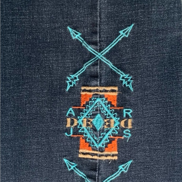 Flamingal Dark Wash Denim Jeans Curvy Fit NWT - L - Picture 6 of 11